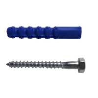 Саморез с шестигранной головкой и дюбель распорный 12х60